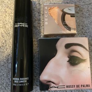 MAC Prep & Fix base, powder & Becca mini opal